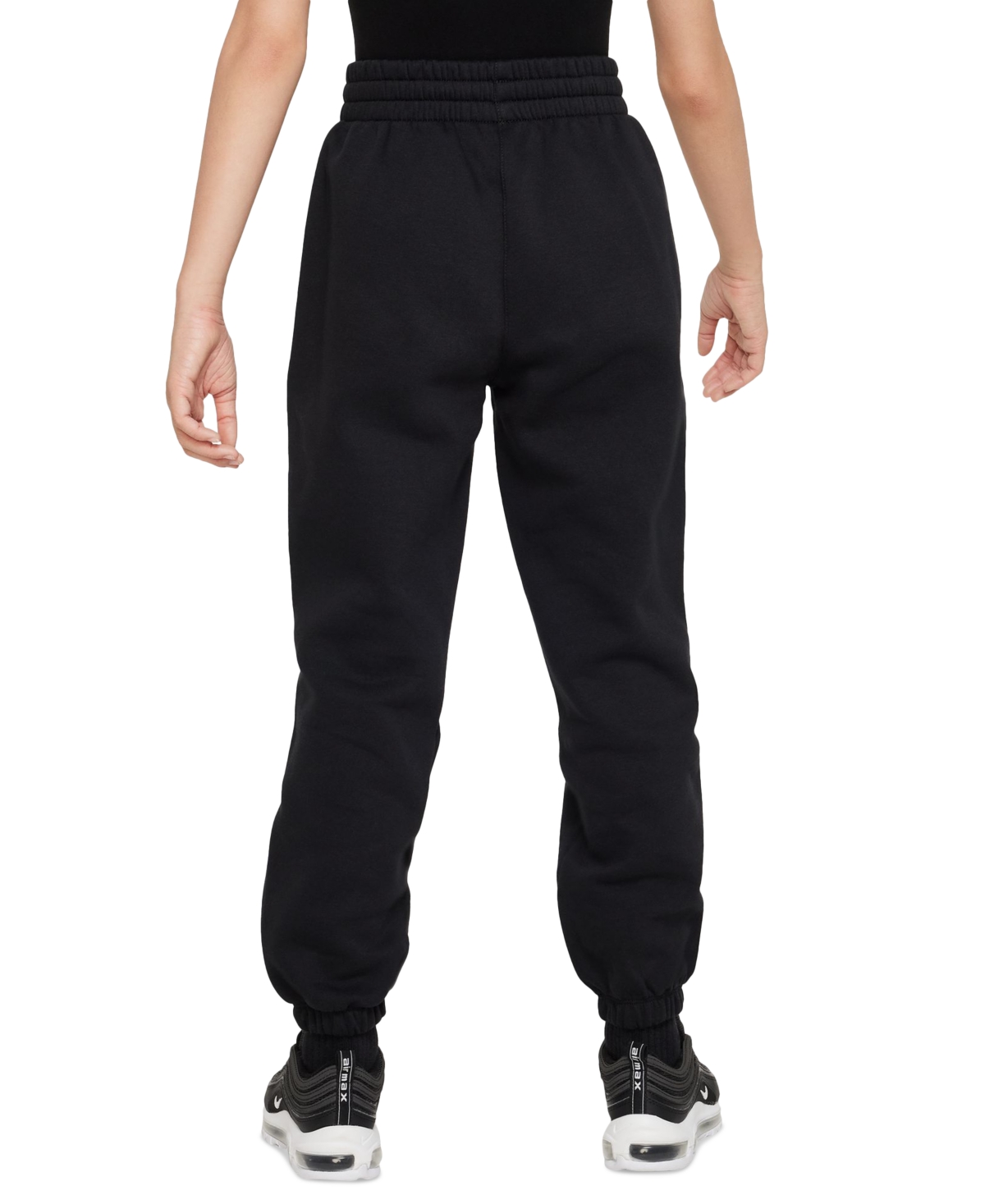 Nike Sportswear Club Fleece Big Kids' (girls') Pants (extended Size) In Black,whit