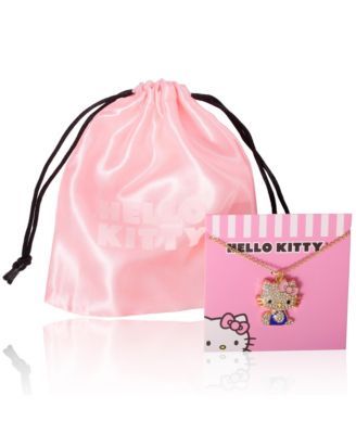 Sanrio Crystal Pendant Necklace - Gold-Tone with Colorful Enamel Accents