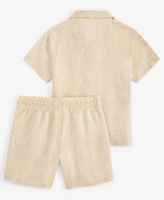 Epic Threads Toddler Boys Two-Tone Button-Down Shirt & Shorts, Exclusively at Macy's