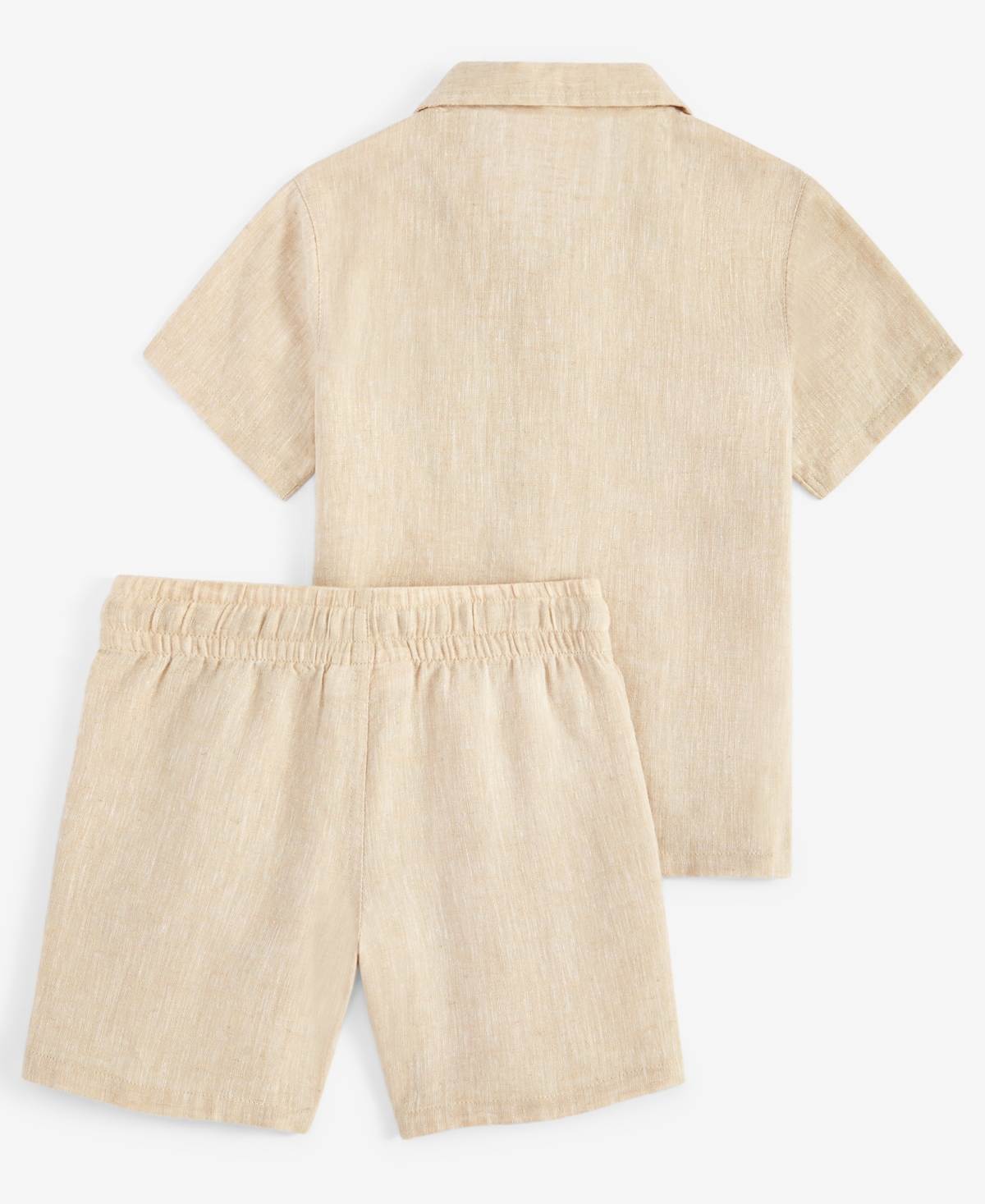 Macy's Epic Threads Toddler Boys Two-tone Button-down Shirt & Shorts, Exclusively At  In Travertine