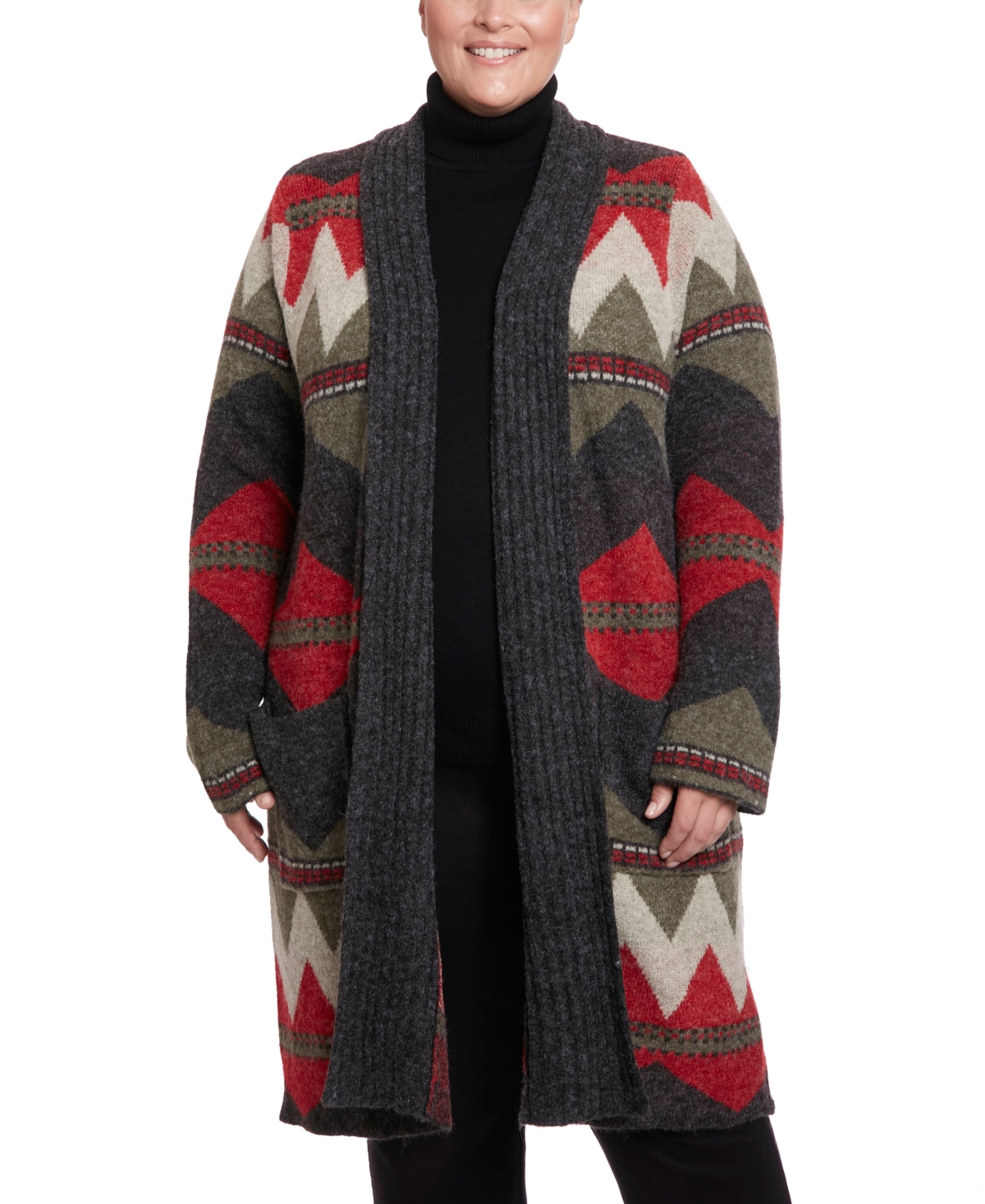 Joseph A Plus Size Coatigan Sweater