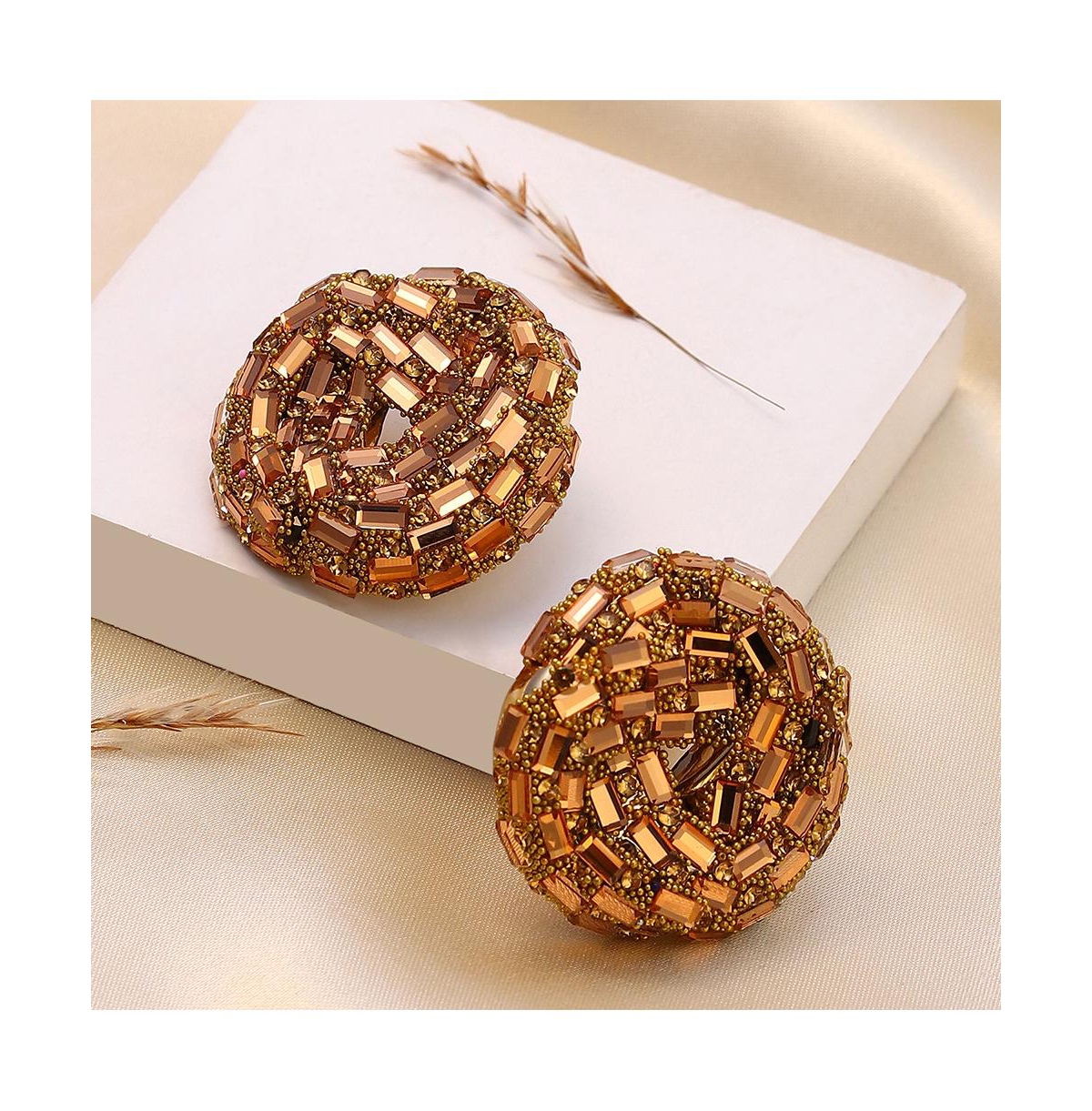 Sohi Women's The Nodum Stud Earrings In Gold