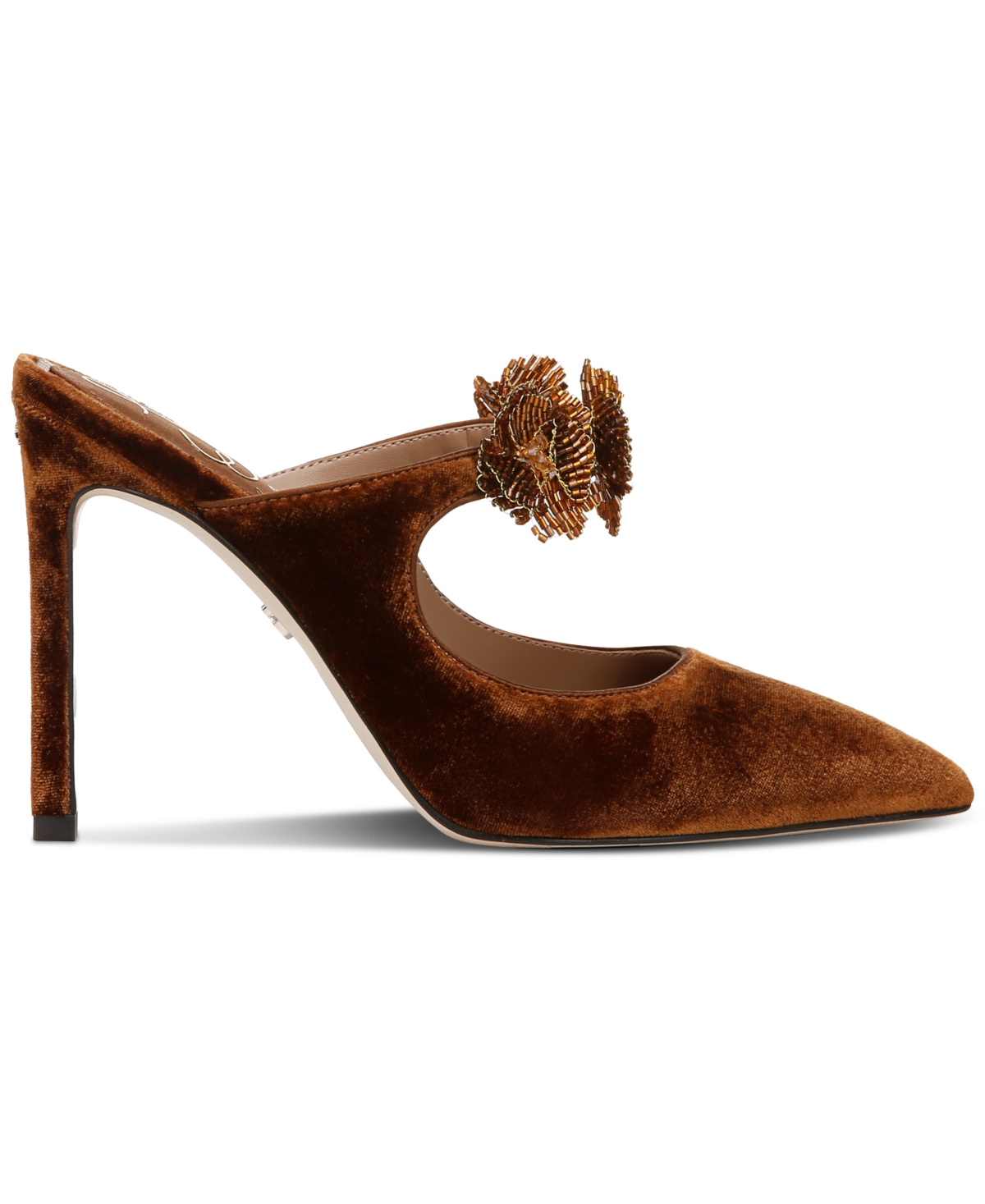 Sam Edelman Amelie Mule Pump Spiced Camel Brown In Spiced Camel Velvet