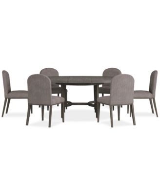 CLOSEOUT! Griffith 7 Pc. Round Dining Set (Table & 6 Side Chairs), Created for Macy's