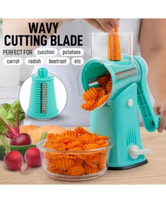 Rotary Cheese Grater with 5 Interchangeable Stainless Steel Blades