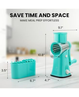 Rotary Cheese Grater with 5 Interchangeable Stainless Steel Blades