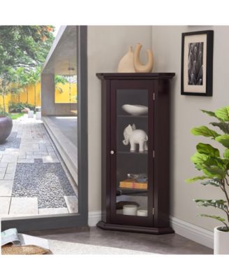 Cambridge Corner Curio Storage Cabinet