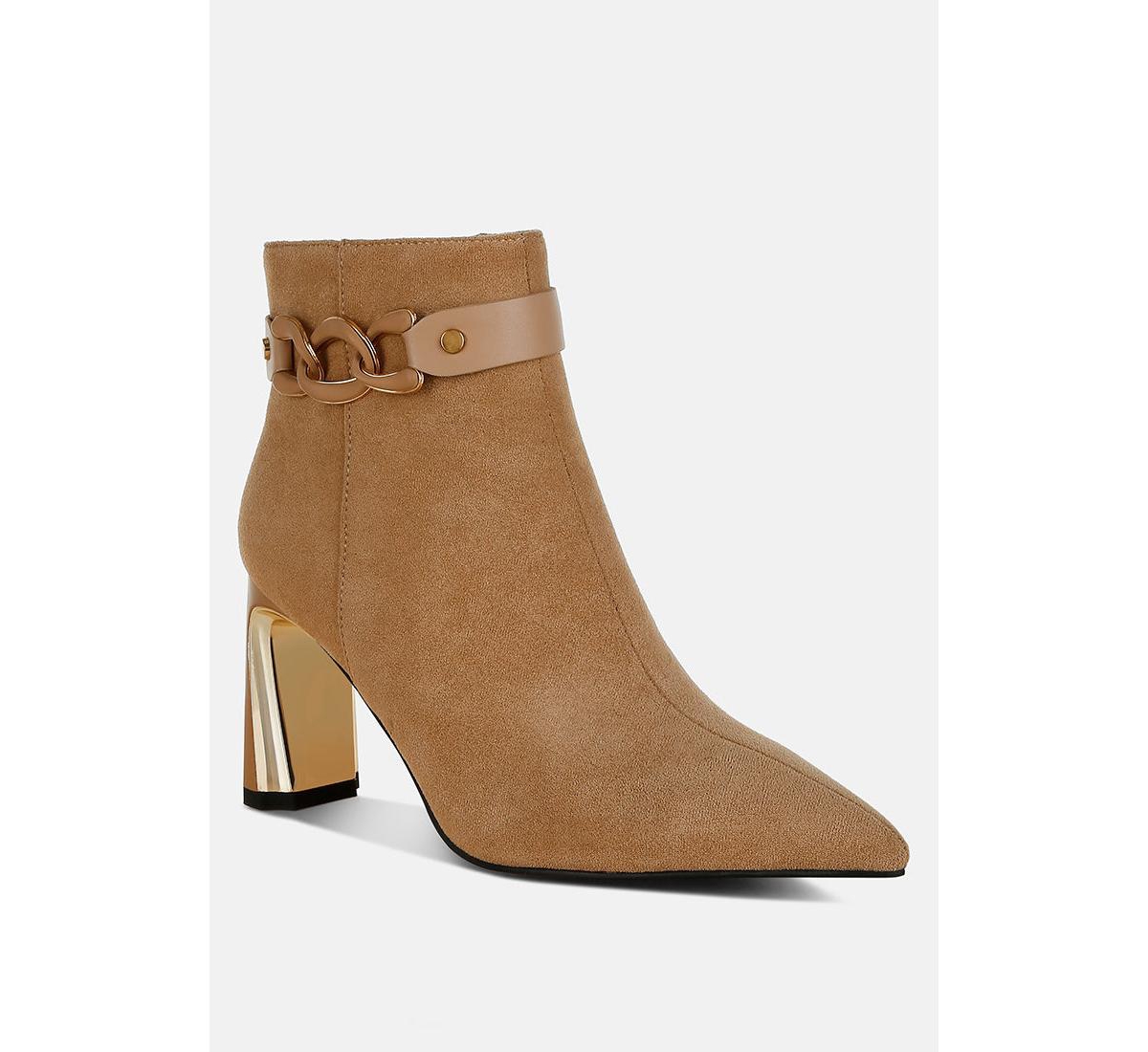 Antares Chain Belt Detail Ankle Boots