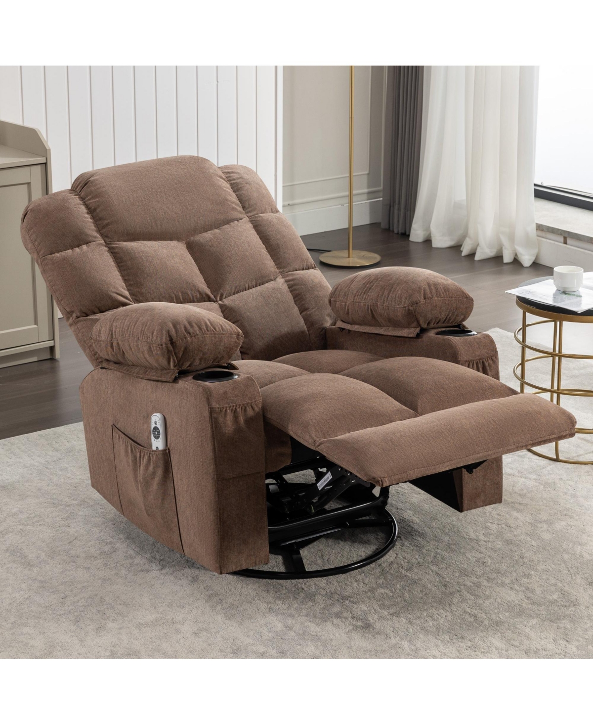 Boyel Living Massage Rocker Recliner Chair Rocking Chairs for Adults with 2 Cup Holders and Usb Charge