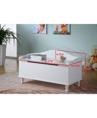 Applegate White Storage Bench Toy Chest