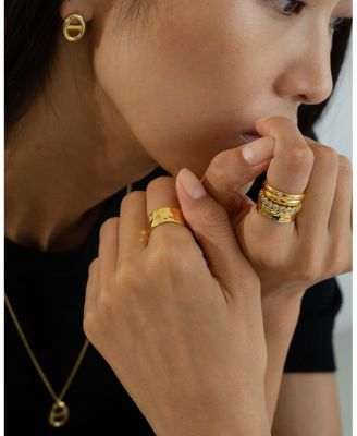 Sterling Silver 18k Gold Plated Skye Ring Holiday Gift Idea