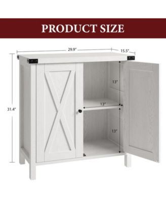 Farmhouse Buffet Cabinet with Doors, Shelves, and Accent Storage Console for Entryway, Kitchen, or Living Room