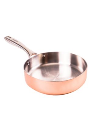 Vintage Tri-Ply Copper 9.5" Deep Skillet, Polished