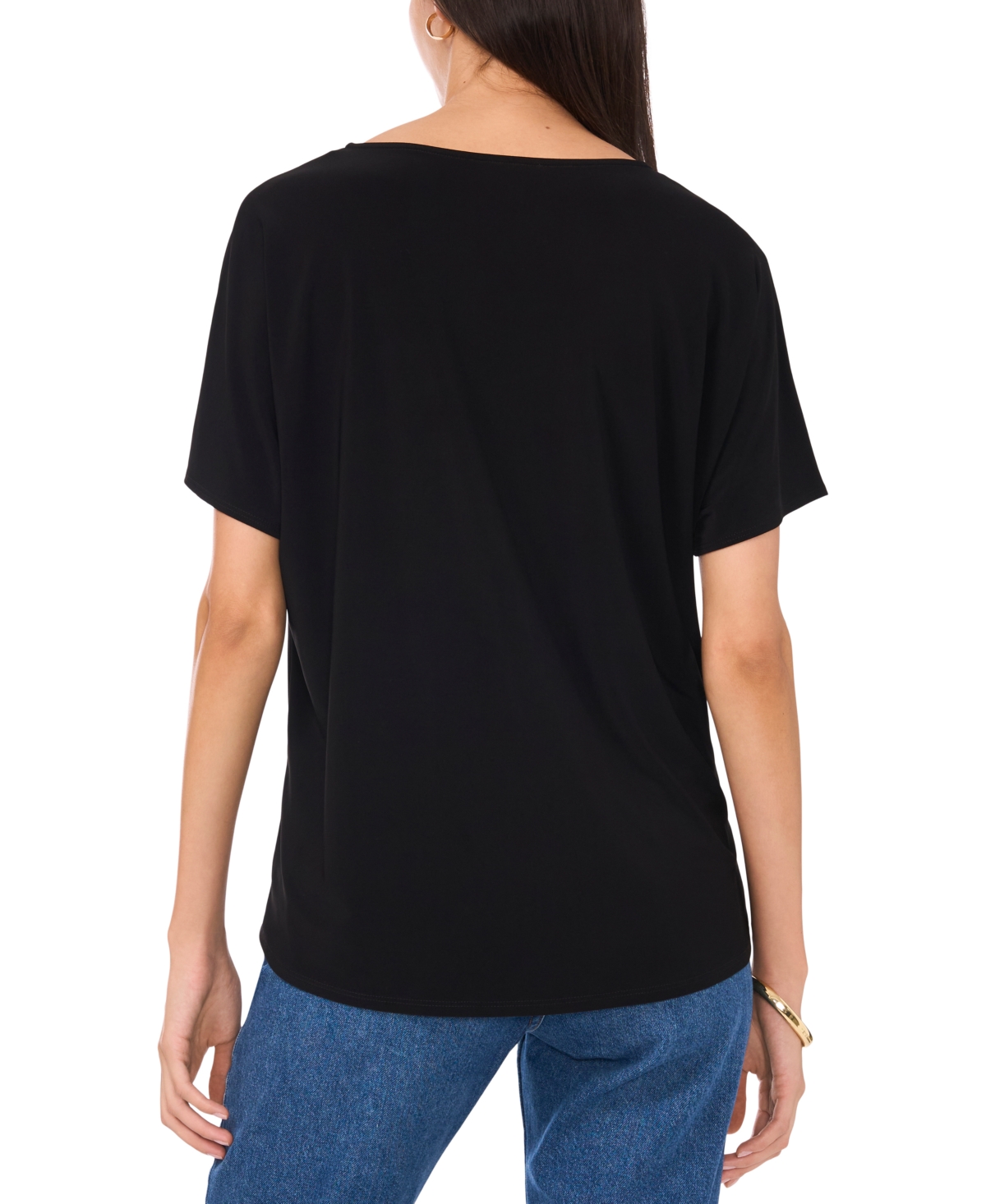 VINCE CAMUTO WOMEN'S OVERSIZED HIGH-LOW HEM CREWNECK TOP 