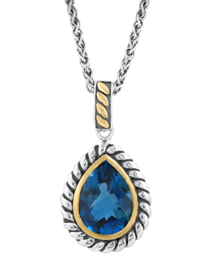 EFFY Collection EFFY® London Blue Topaz 18" Pendant Necklace (6-1/2 ct.