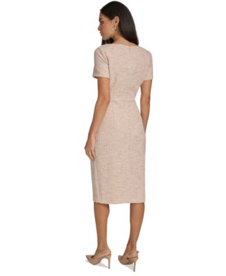 chinese dress ladies Calvin Klein Women's Sleeveless Sheath Dress with Starburst, Black 18, 4 at  Amazon Women's Clothing store main image 1