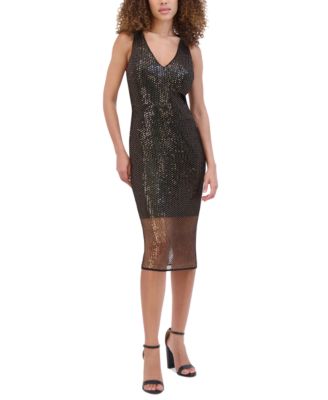 Siena - Women's Sequined Mesh Sheath Dress