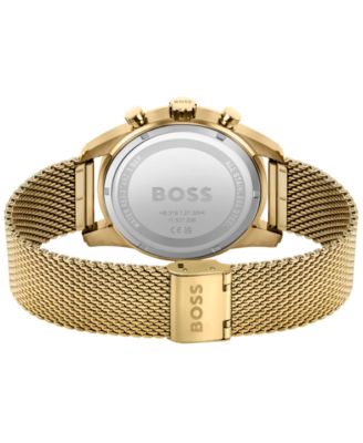 Men's Skymaster Gold-Tone Stainless Steel Mesh Bracelet 44mm