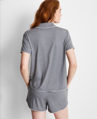 Women's Fluid Knit Notched-Collar Pajama Set  XS-3X