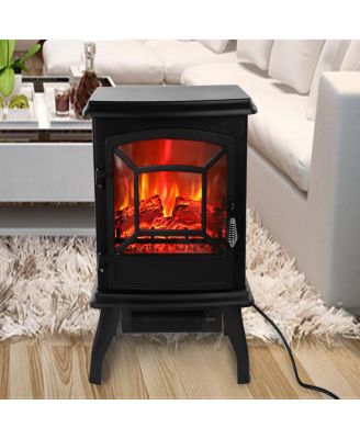 Freestanding  Wood Fireplace, Stylish Electric Heater for Cozy Indoor Ambiance