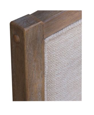 28" Wood Morgan Wide Cane Accent Chair with Removable Back Cushion