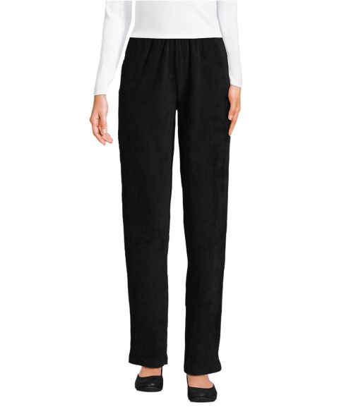 Женские брюки Lands' End Tall Sport Knit High Rise Corduroy, цвет: Чёрный