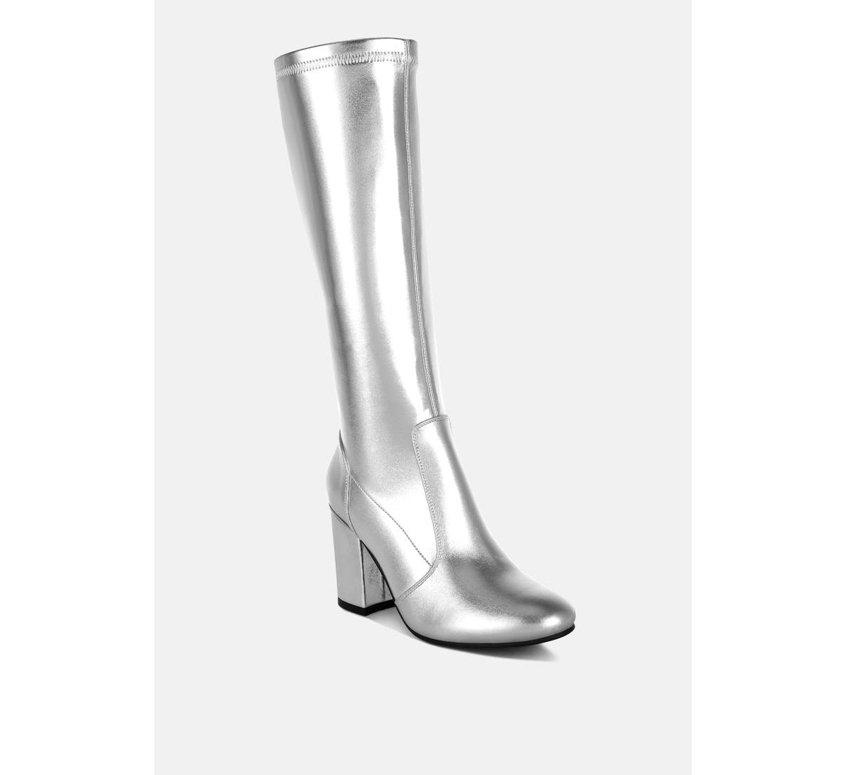 Rag & Co Halara Metallic Pleather Long Boots