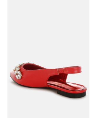 Adhara Diamante Embellished Flat Sandals