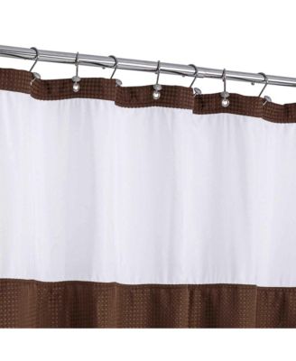 Textured Waffle Weave with Snap In Liner and 12 Hooks, 71"X72"