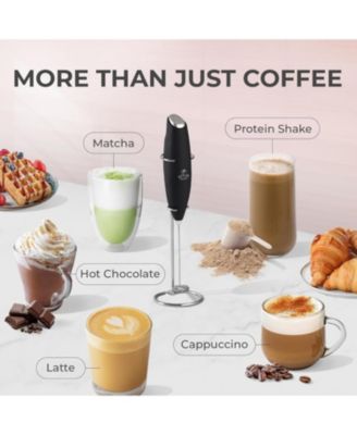 High Power Milk Frother Complete Set - Manual Latte Foamer