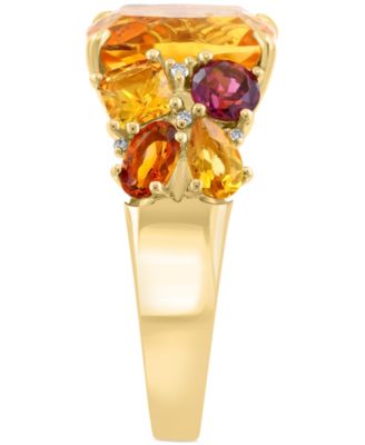 EFFY&reg; Multi-Gemstone (6-1/5 ct. t.w.) & Diamond Accent Ring in 14k Gold-Plated Sterling Silver