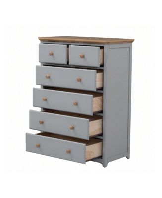 gaomon Wooden Chest With 6 Drawers Wood Rustic Tall Chset Storage ...