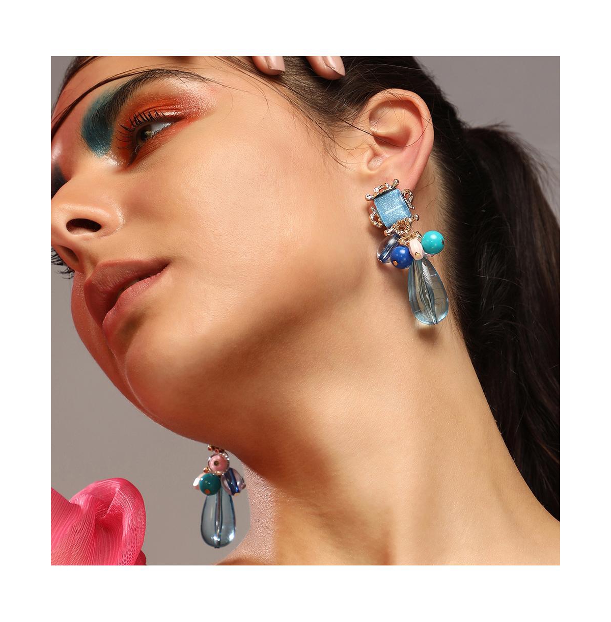 Sohi Women's The Romanesque Drop Earrings