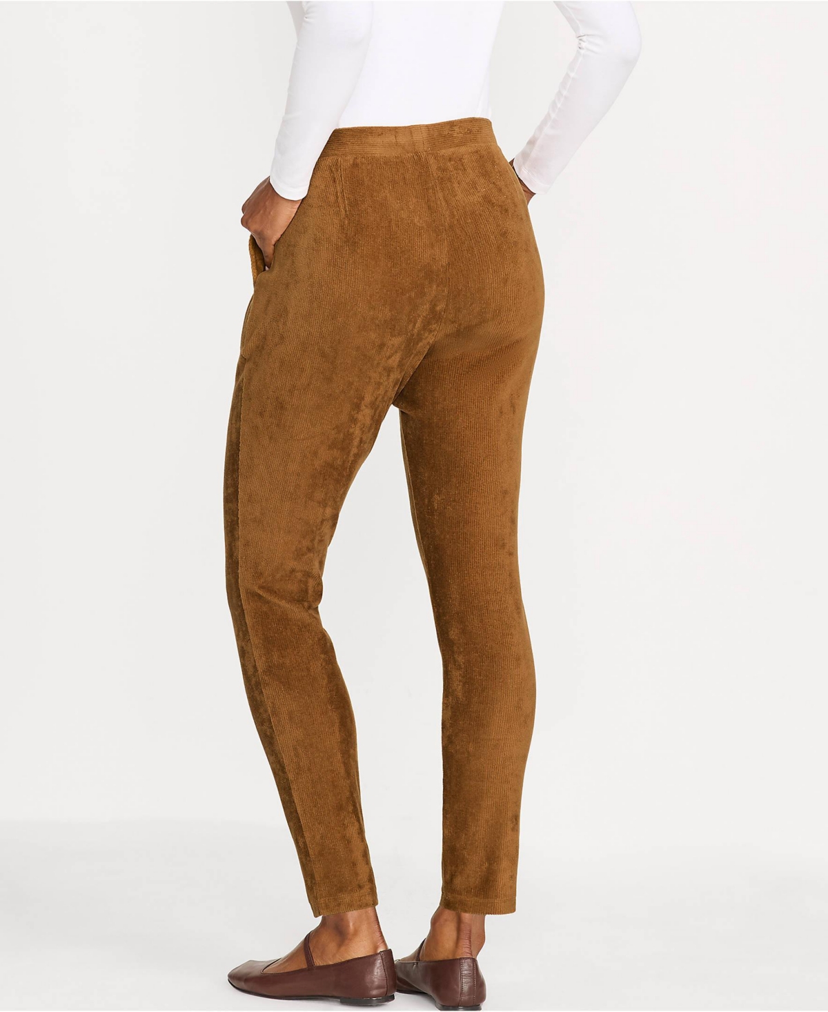 Lands' End Petite Sport Knit High Rise Corduroy Leggings