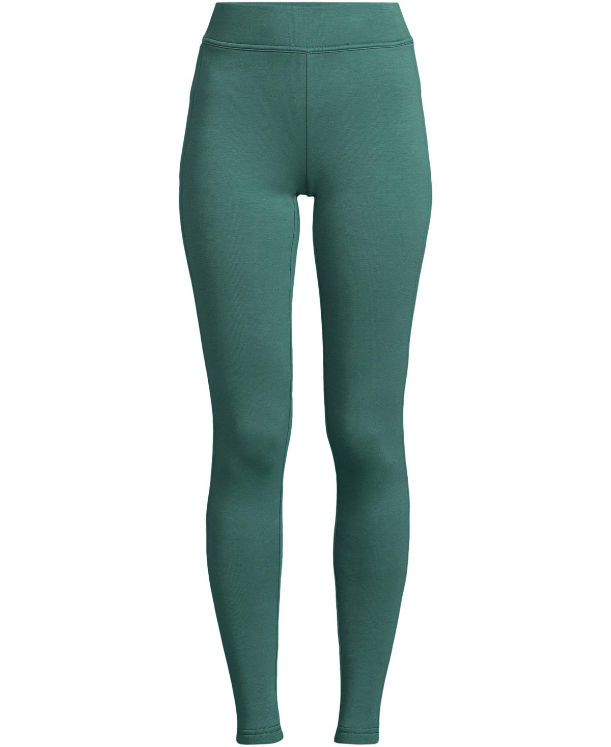 Lands' End Plus Size High Rise Serious Sweats Fleece Lined Pocket Leggings