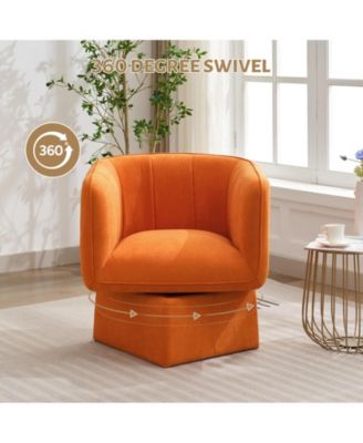 Swivel Accent Chair, Mid-Century 360° Round Armchair for Bedroom, Living Room, Office & Waiting Room