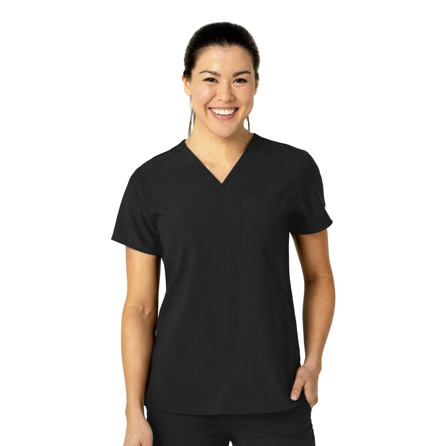 Plus Size W123 Flex-n-Reach V-Neck Scrub Top