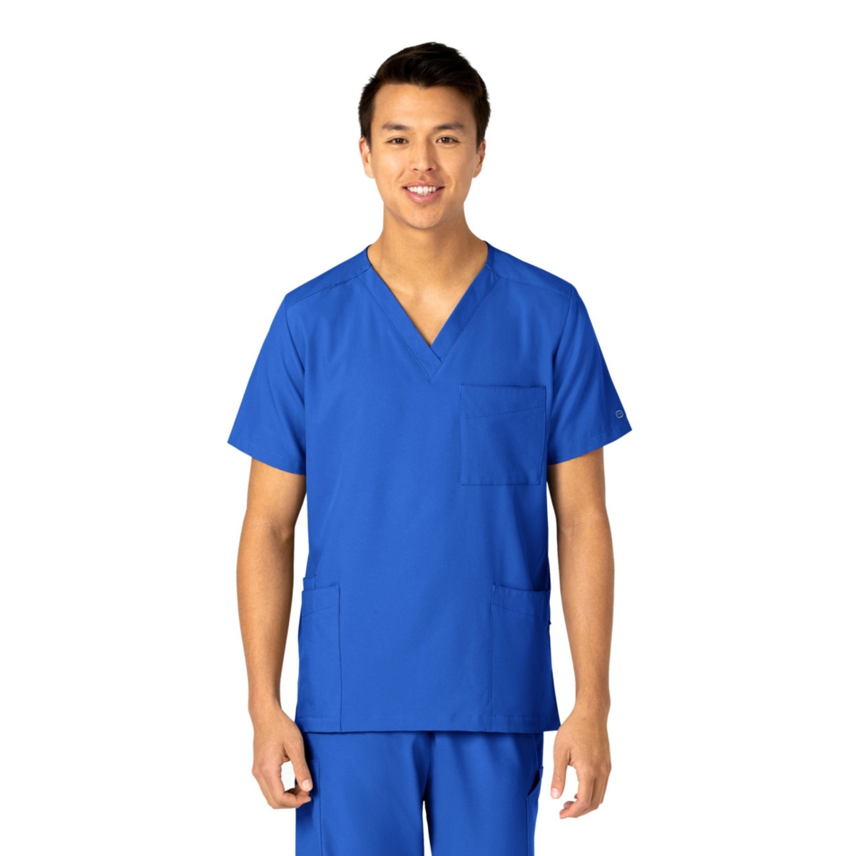 Women's W123 Unisex 4 Pocket Utility Scrub Top - Grey