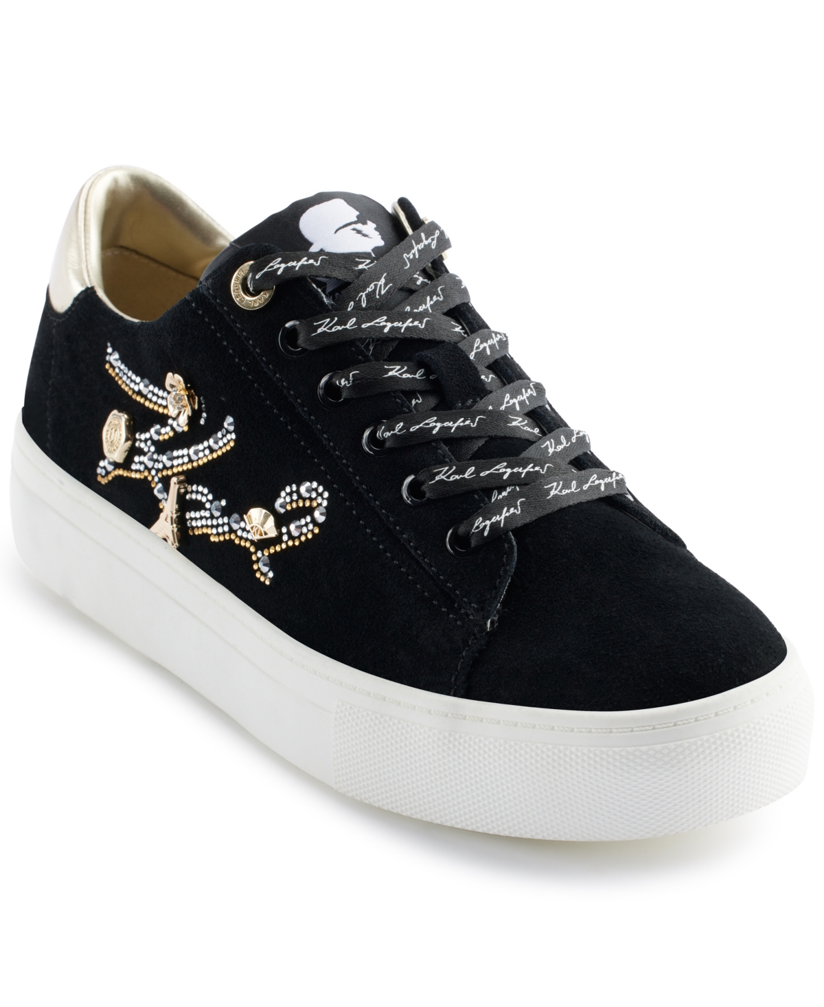 KARL LAGERFELD WOMEN'S CATE SAYINGS LACE UP SNEAKERS 