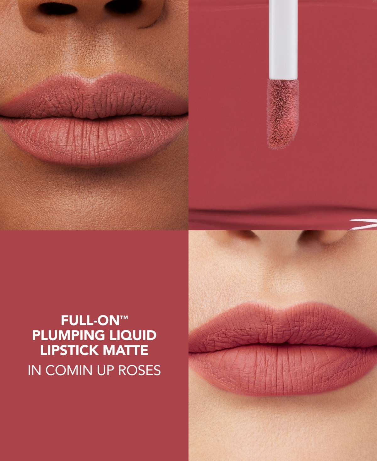 Buxom Cosmetics Full-on Plumping Matte Liquid Lipstick In Comin' Up Roses