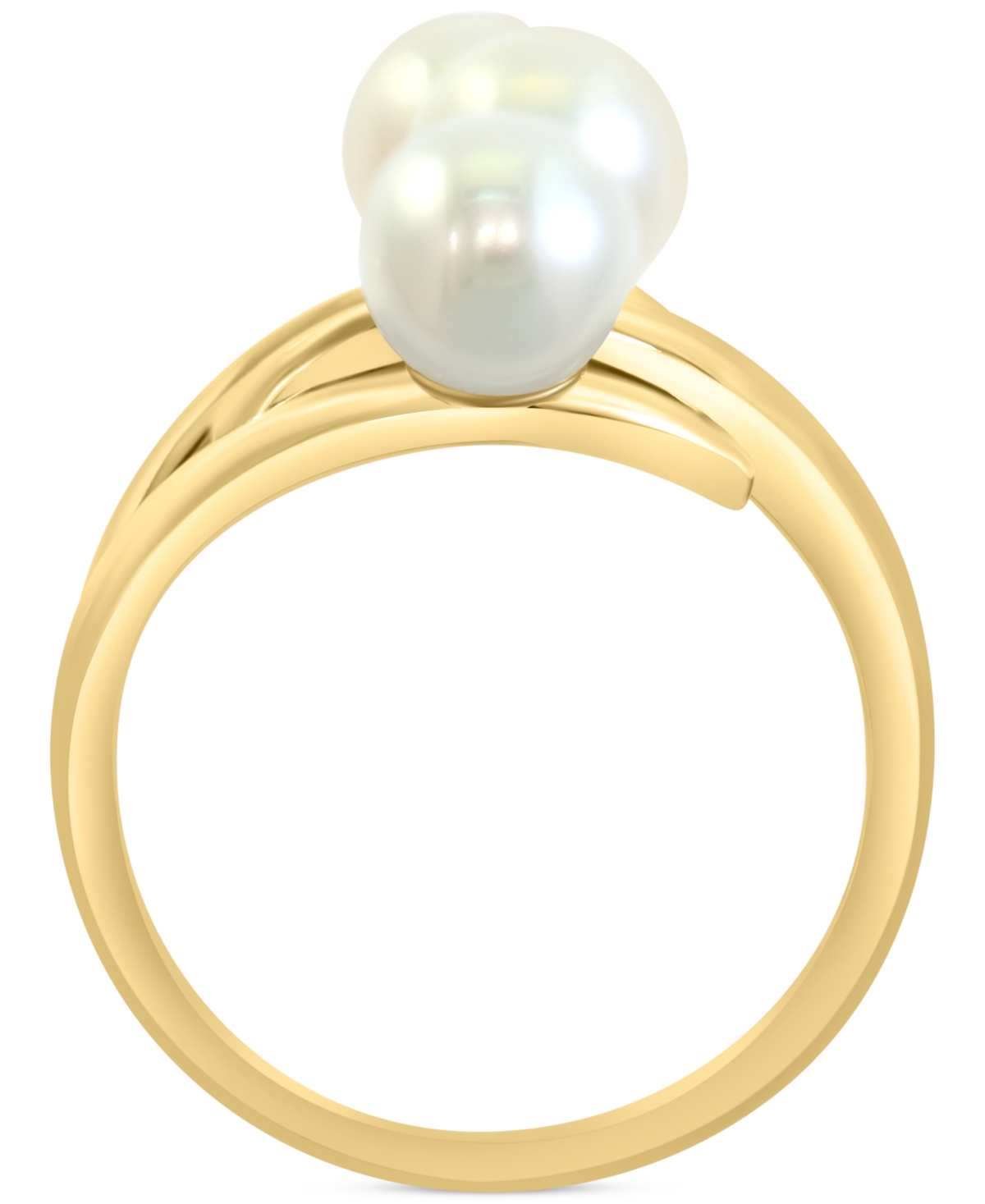 Effy Collection Effy Cultured Freshwater Pearl (6mm) Triple Row Statement Ring In Gold