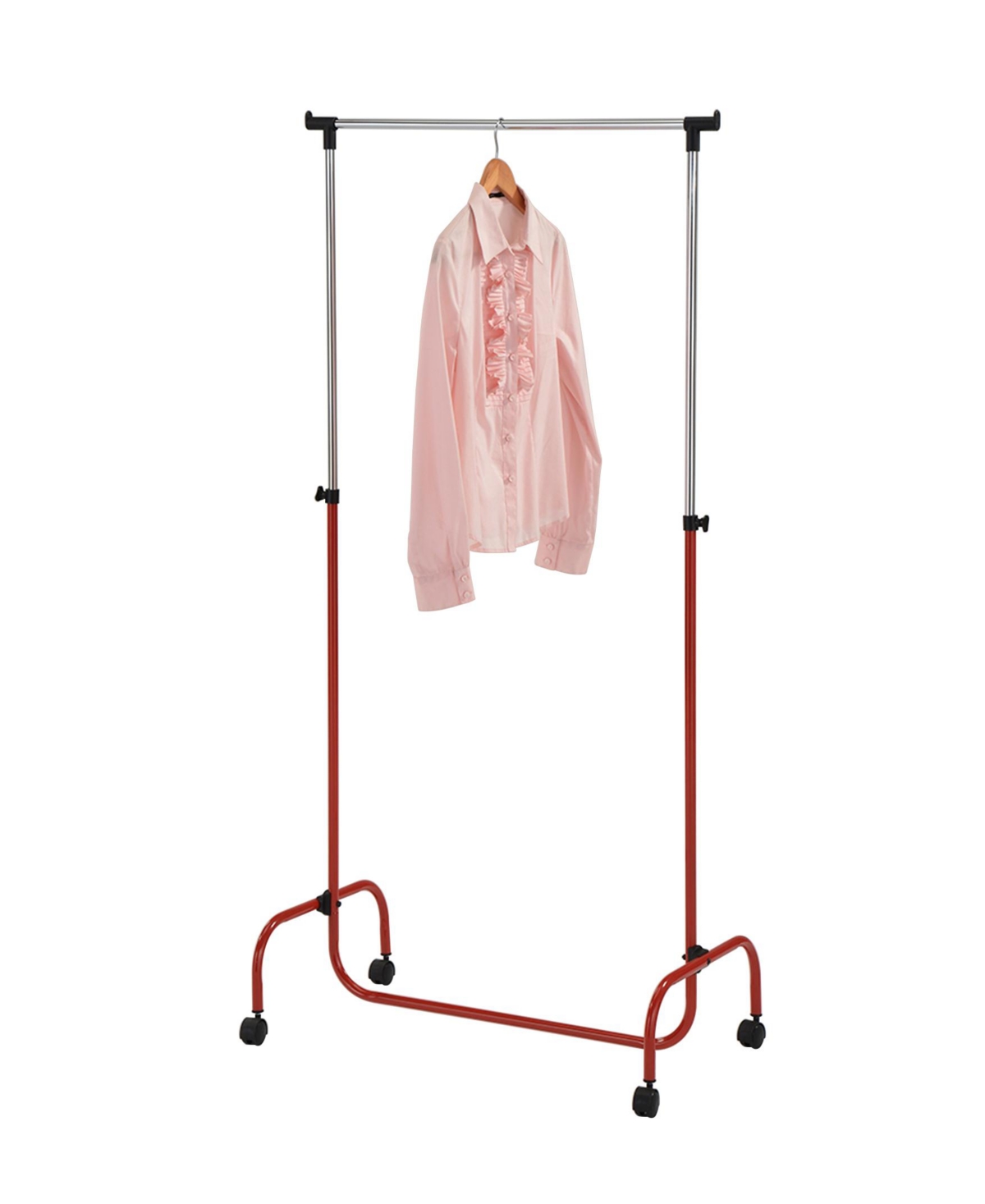 Kings Brand Furniture Standard Rod Clothing Garment Rack, Rolling Clothes Organizer on Wheels for Hanging Clothes
