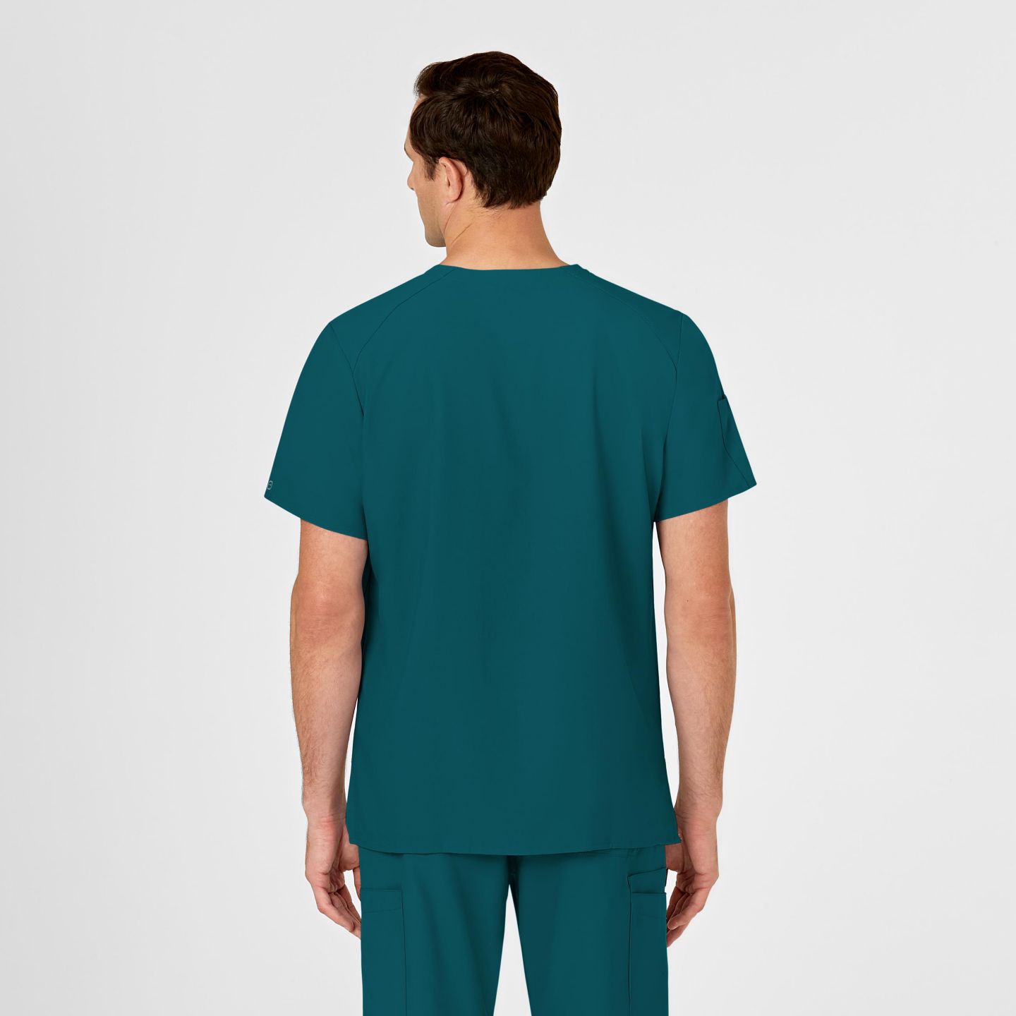 Мужской топ Wink W123 V-Neck Scrub, цвет: Синий — фото 6