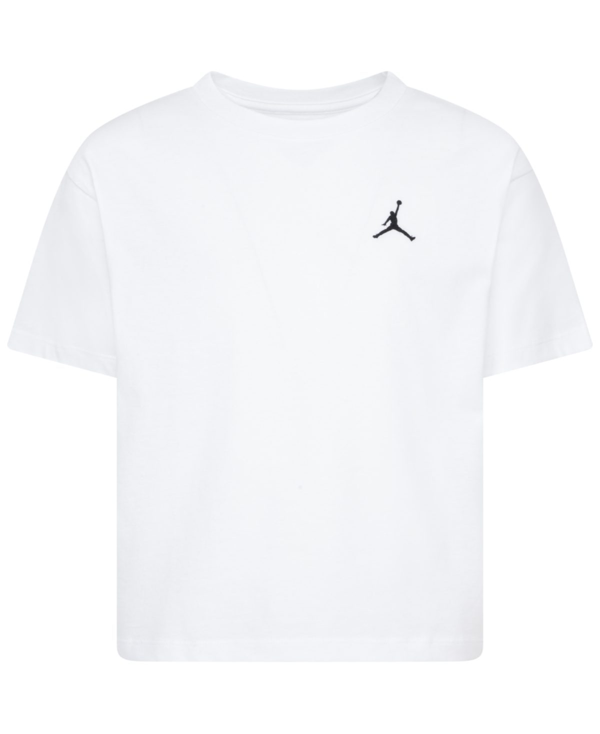 Shop Jordan Big Girls Brooklyn Essentials T-shirt In White