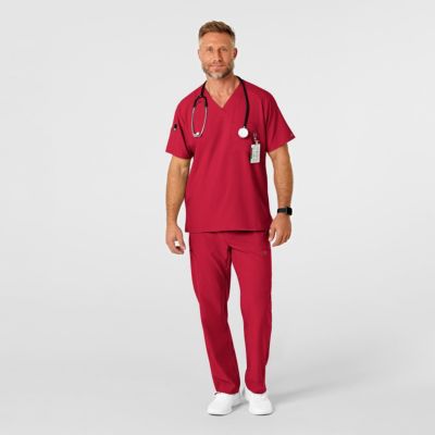 Men's W123 Flat Front Cargo Scrub Pant