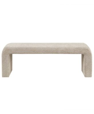 Steve 52"W Boucle Waterfall Bench
