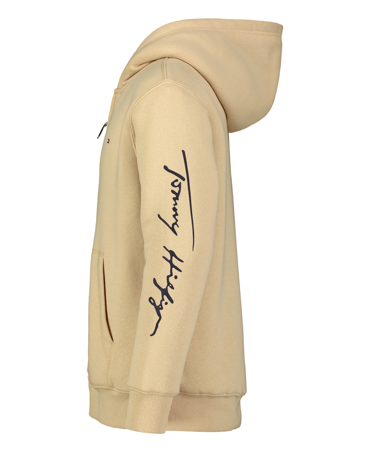 Tommy Hilfiger Toddler And Little Boys Tommy Script Zip Front Sherpa Hoodie In Irish Cream