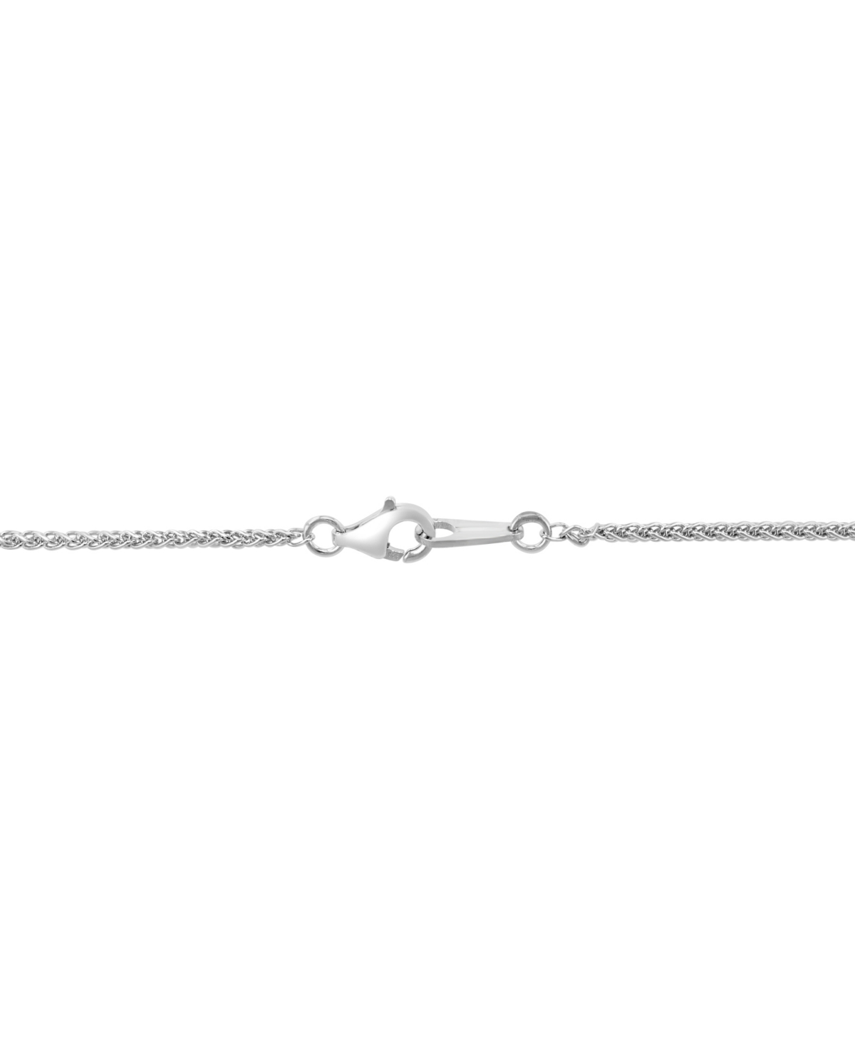 Effy Collection Effy Cultured Freshwater Pearl (8mm) & Diamond (1/20 Ct. T.w.) Crisscross 18" Pendant Necklace In St In Sterling Silver