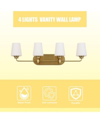 4-Light Bathroom Vanity Light with Shade