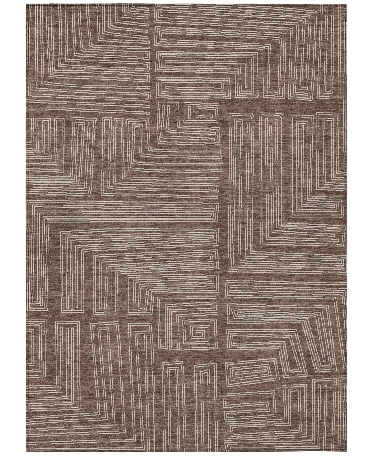 Addison Chantille Machine Washable Acn1045 8'x10' Area Rug In Brown
